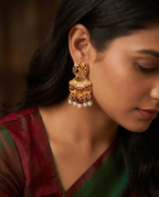 Antique Pearl Chandelier Earrings