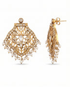 Lattice Pearl Fringe Earrings