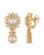 Oval Sunburst  Drop Earrings