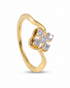 Heart Cradle Crystal Ring
