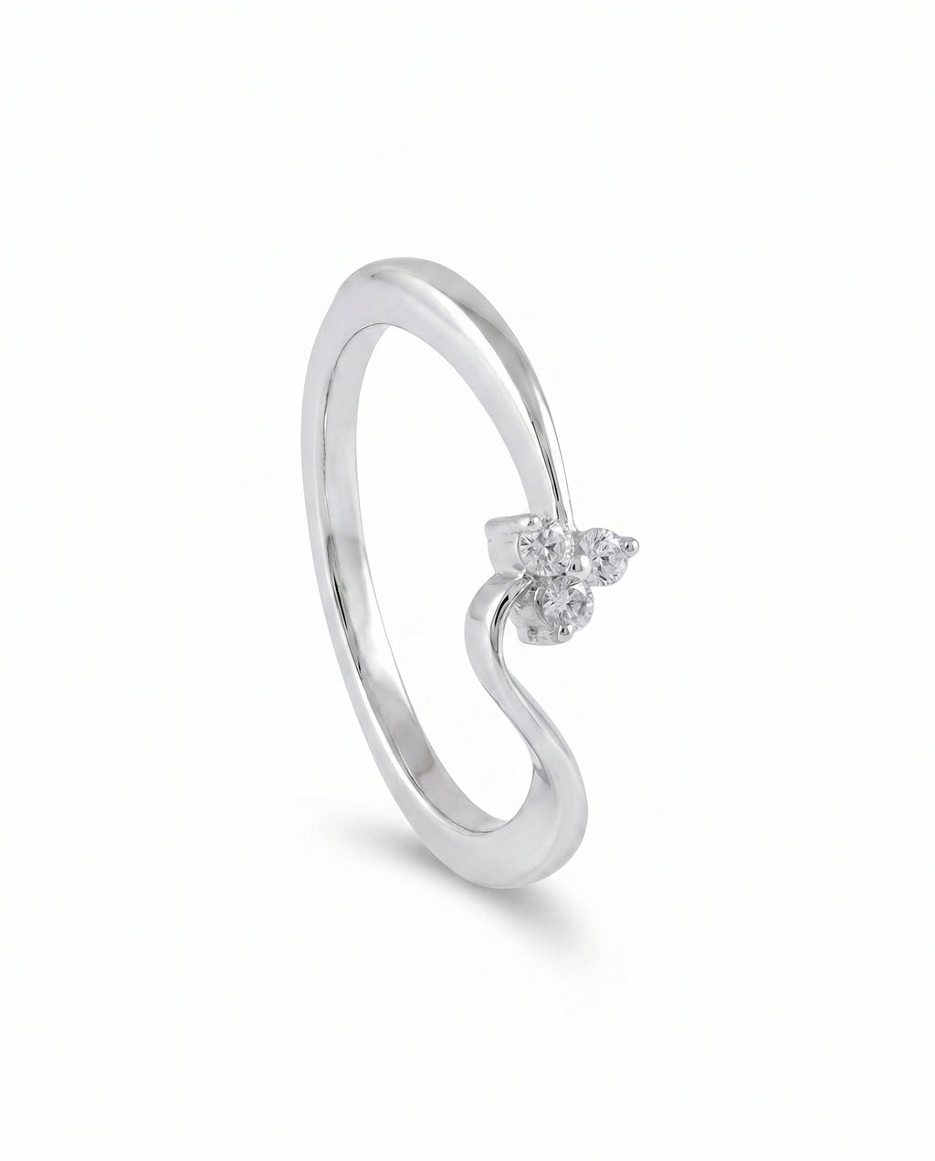 Trio Crystal Wave Ring