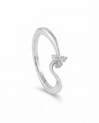 Trio Crystal Wave Ring