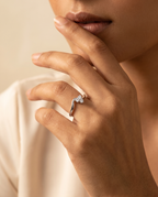 Trio Crystal Wave Ring