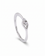 Teardrop Two-Stone Twist Ring