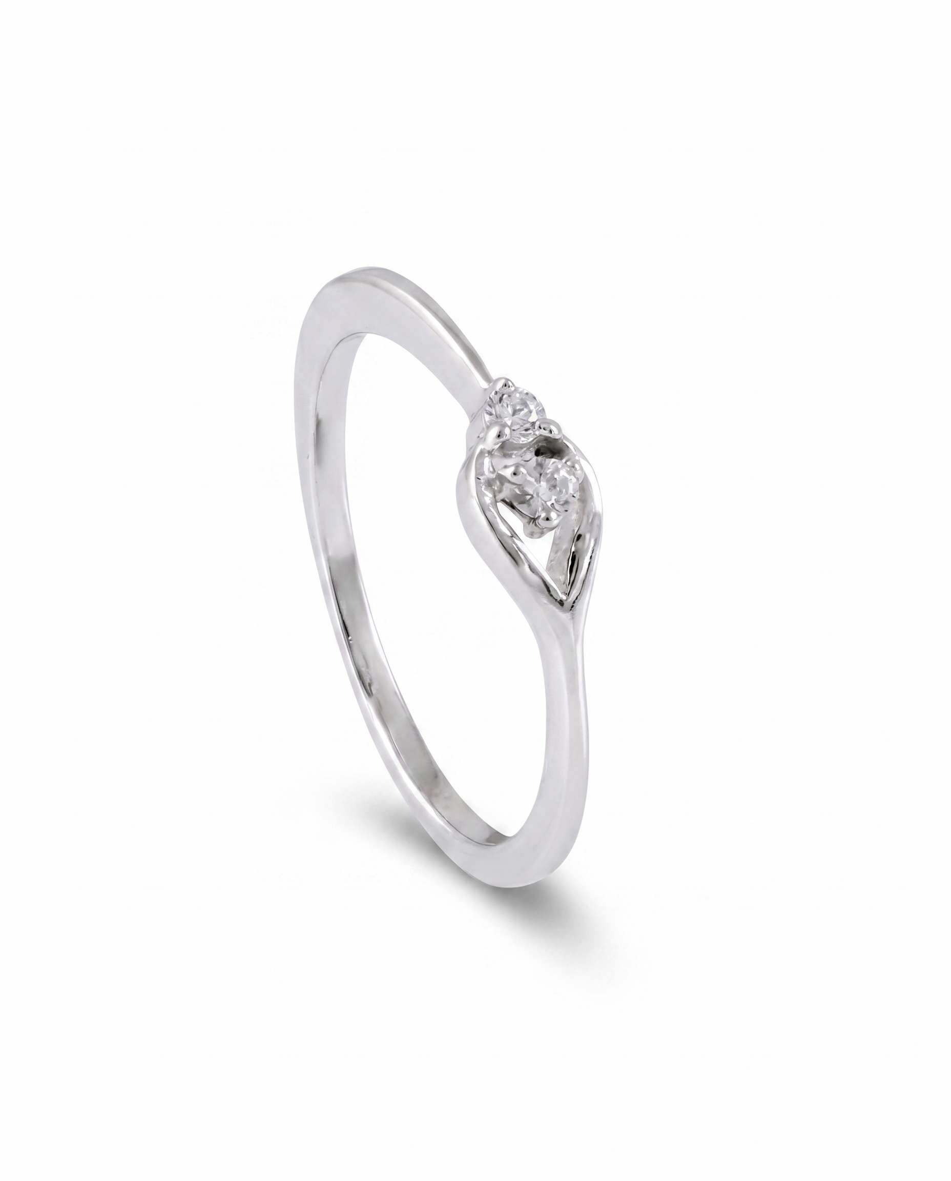 Teardrop Two-Stone Twist Ring
