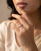 Teardrop Two-Stone Twist Ring