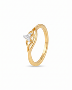Braided Twist Crystal Ring