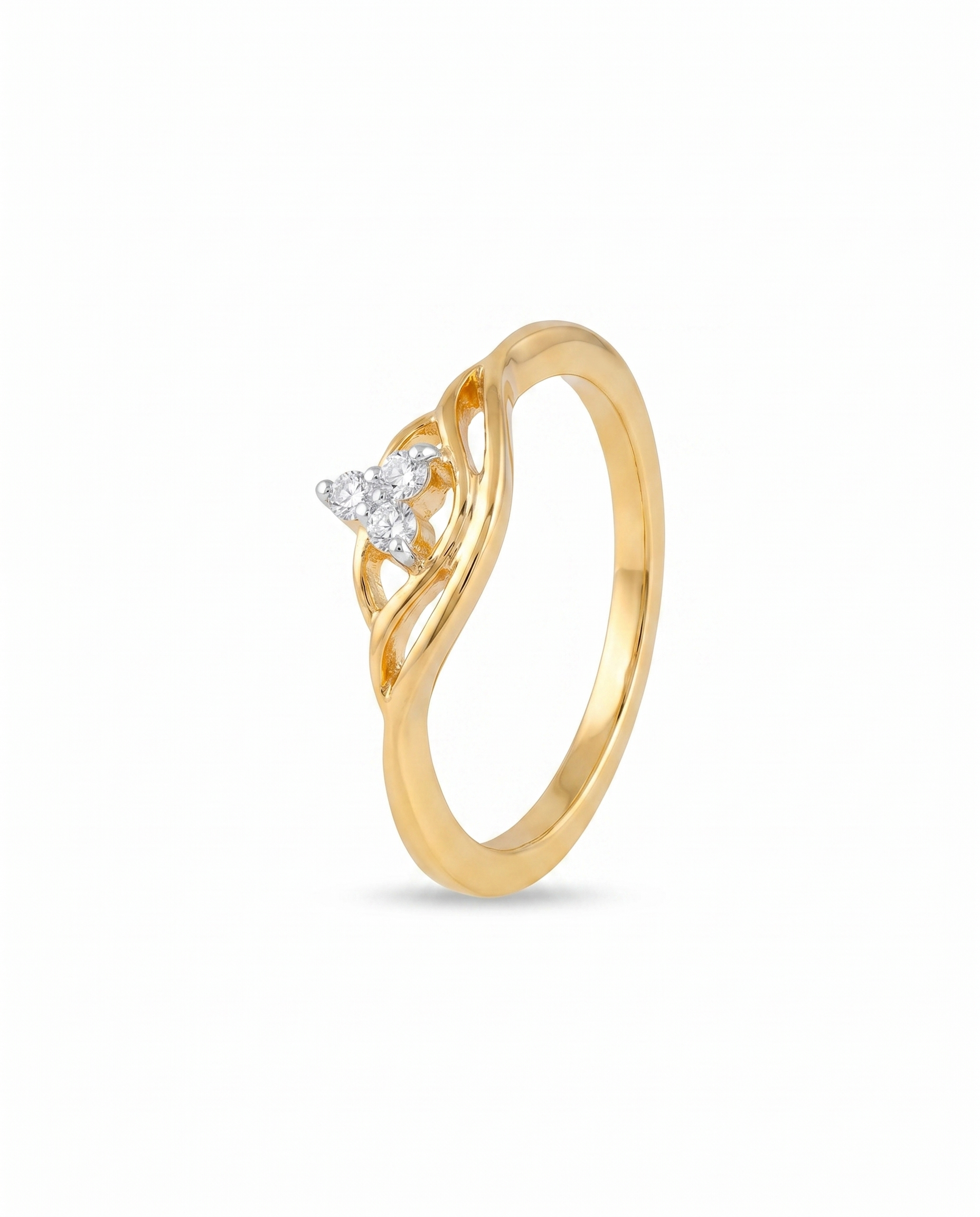Braided Twist Crystal Ring