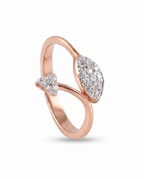 Marquise Bypass Silver Ring