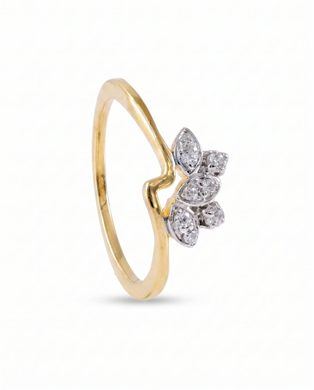 Petal Cluster Chevron Ring