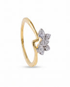 Petal Cluster Chevron Ring