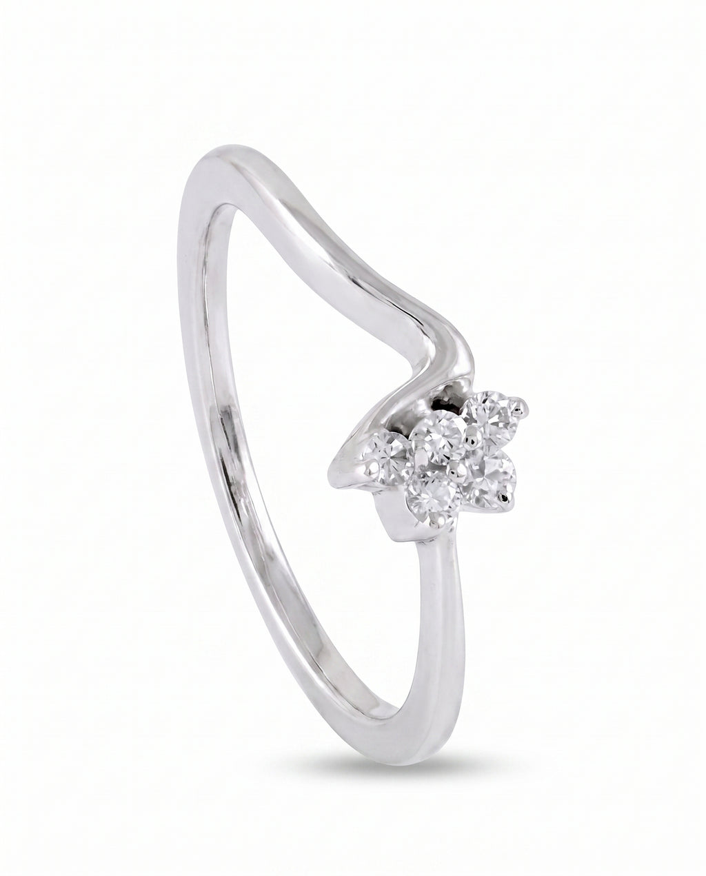 Chevron Floral Cluster Ring