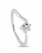 Chevron Floral Cluster Ring
