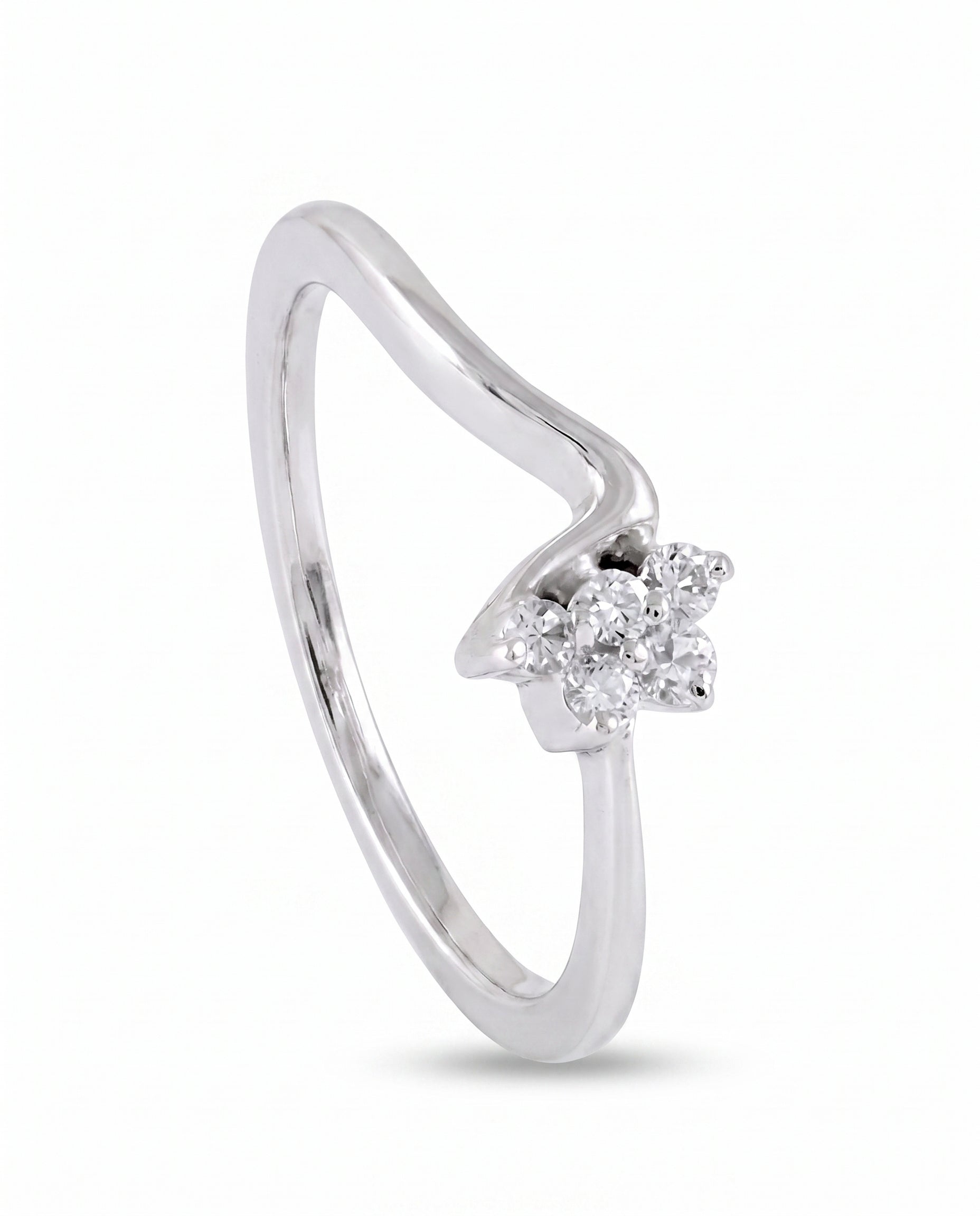 Chevron Floral Cluster Ring