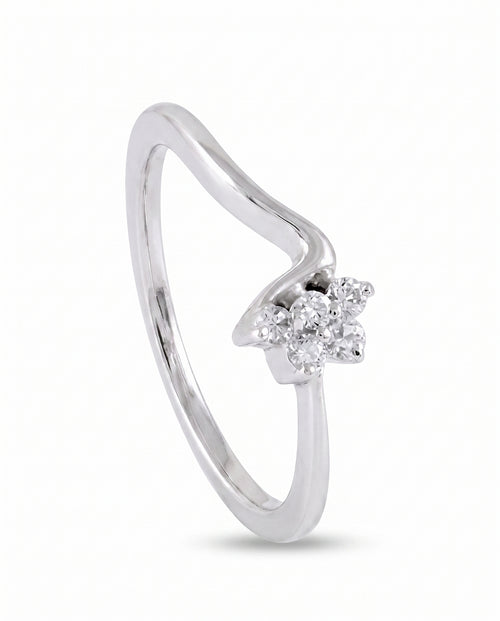 Chevron Floral Cluster Ring