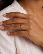 Swirl Crystal Silver Ring