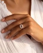 White Gold Eye Crown Ring