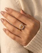 Swirl Starburst Bypass Ring