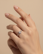 Petal Cluster Chevron Ring