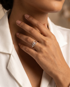 Cascading Pavé Swirl Ring