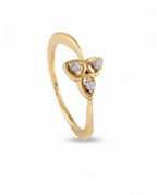 Triple Heart Cluster Ring