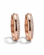 Chunky Channel Set Hoop Earrings