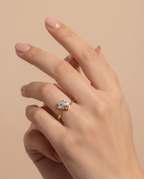 Petal Cluster Chevron Ring