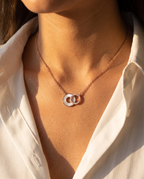 Duo Circle Shell Necklace