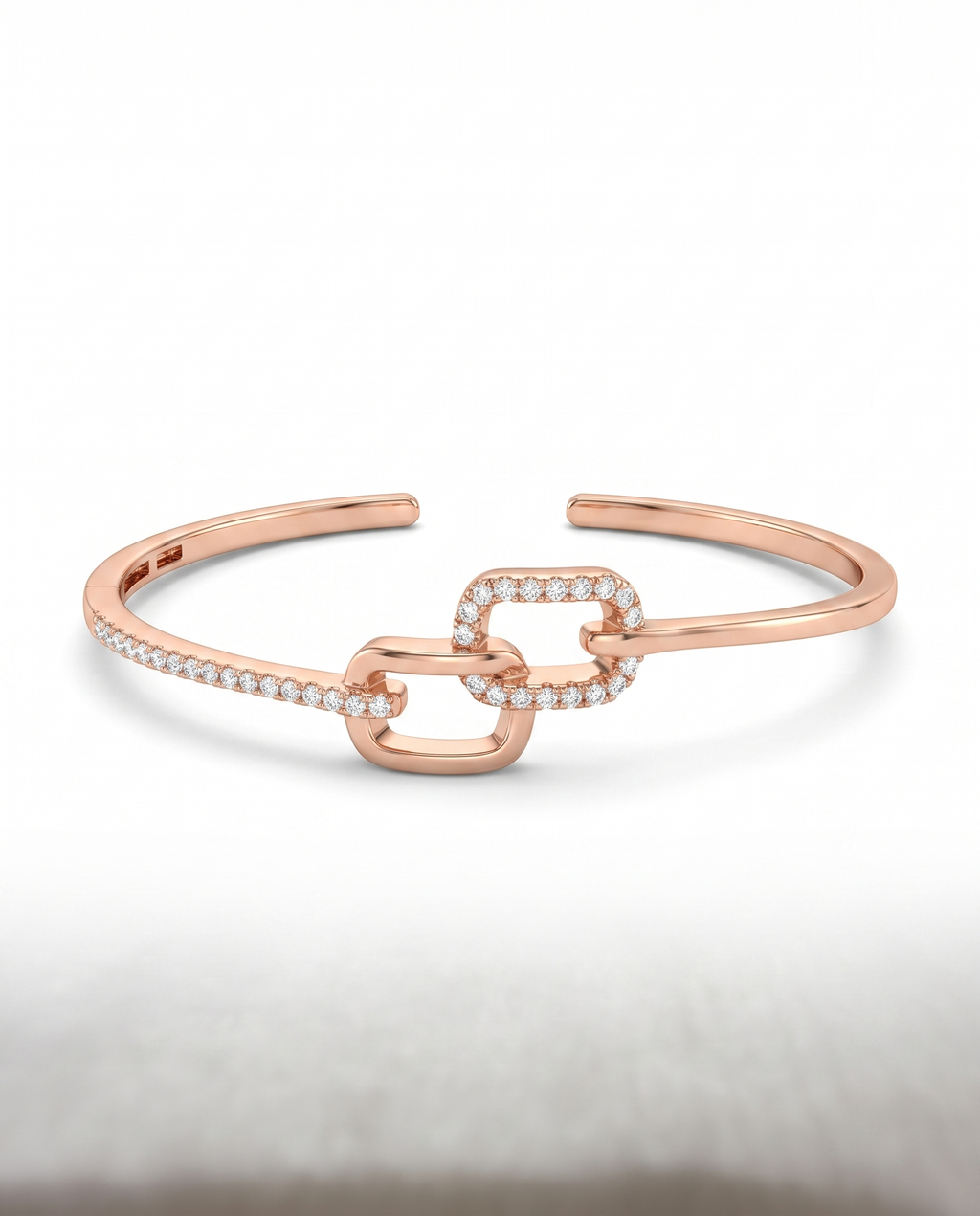 Linked Rectangle Cuff Bangle
