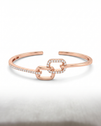 Linked Rectangle Cuff Bangle