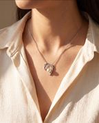 Pearl & Crystal Wrap Pendant Necklace