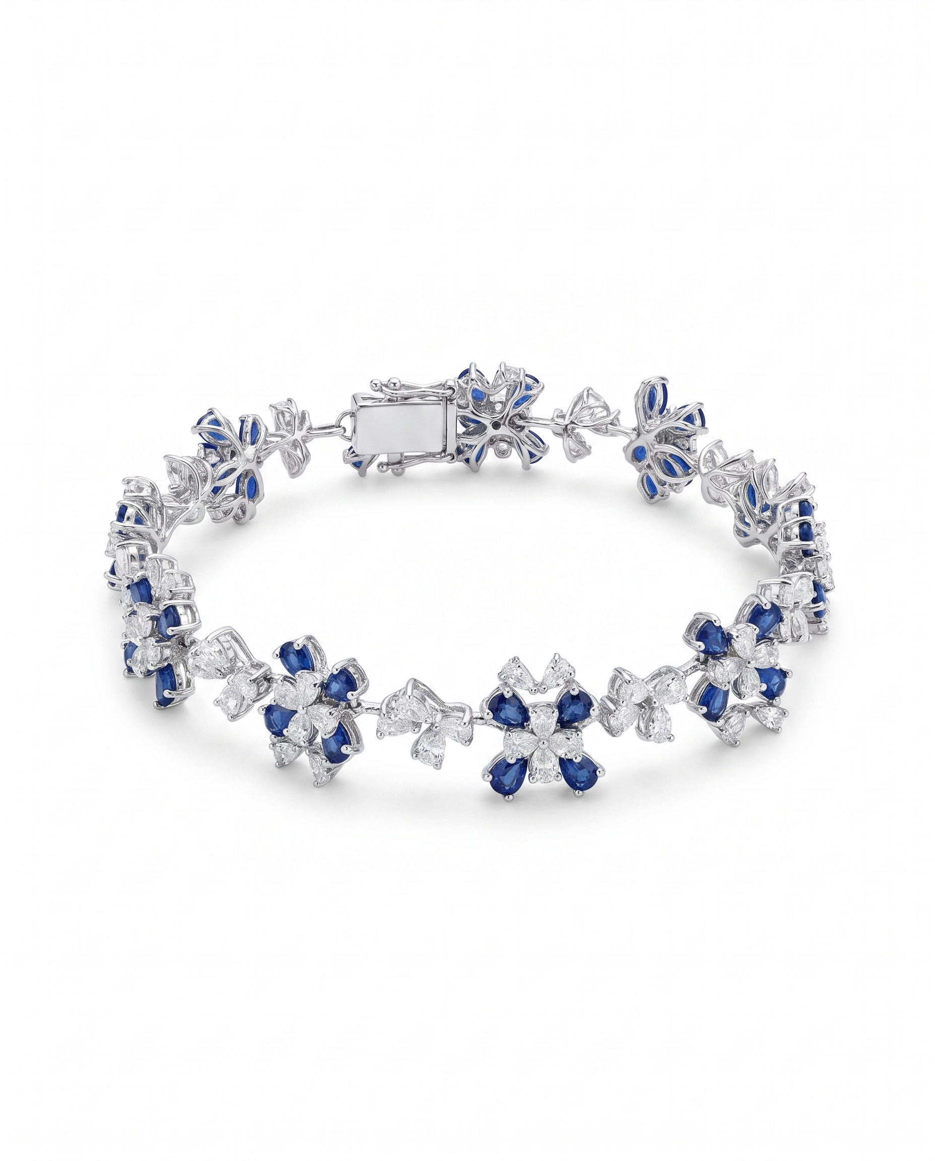 Floral Cluster Statement Bracelet