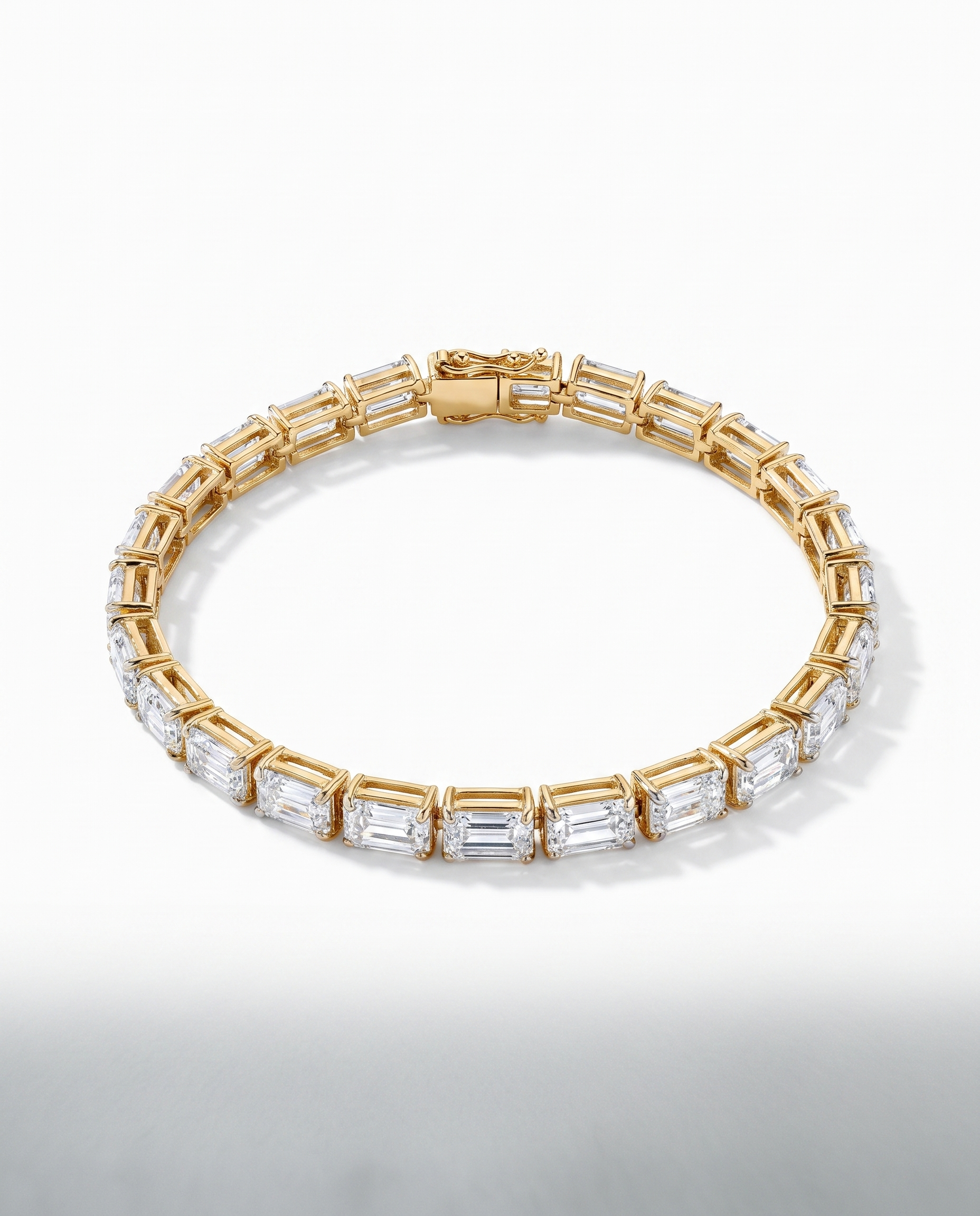 Emerald Cut Link Bracelet