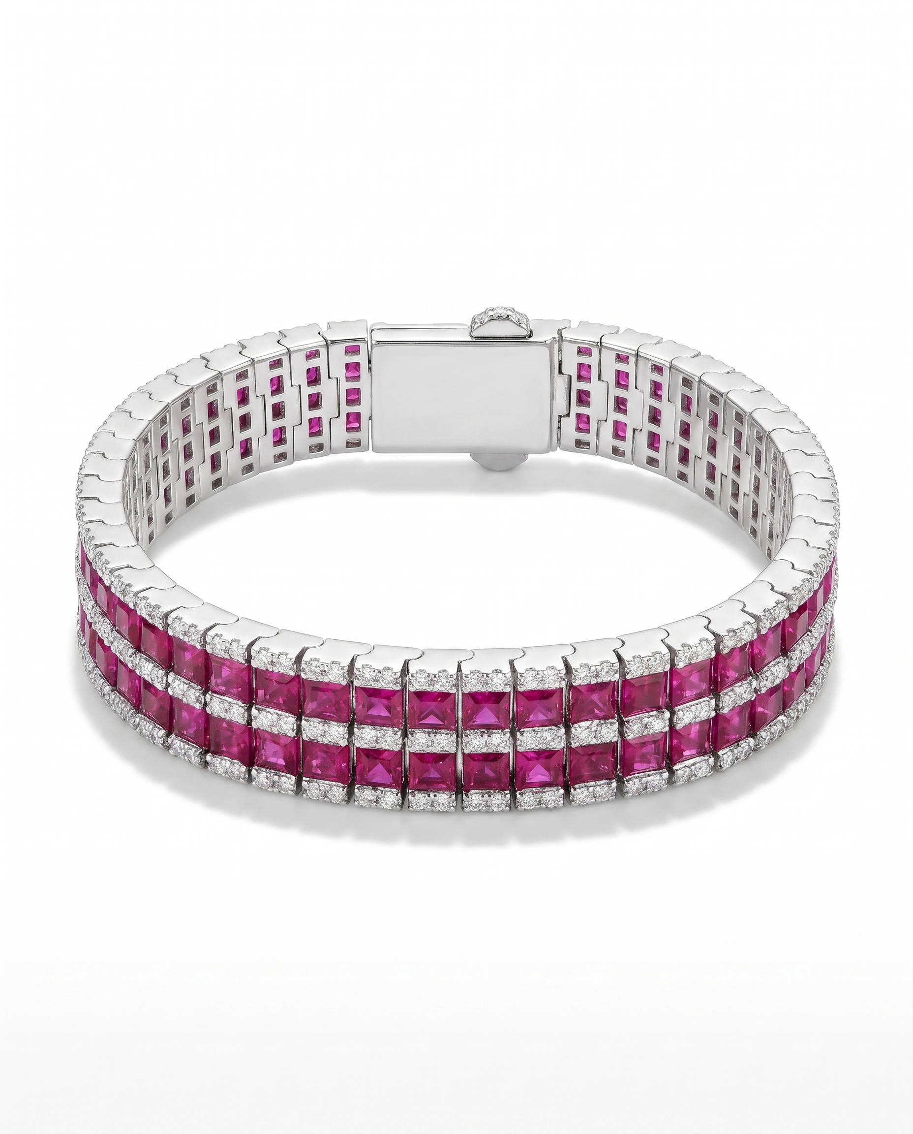 Ruby Row Tennis Bracelet