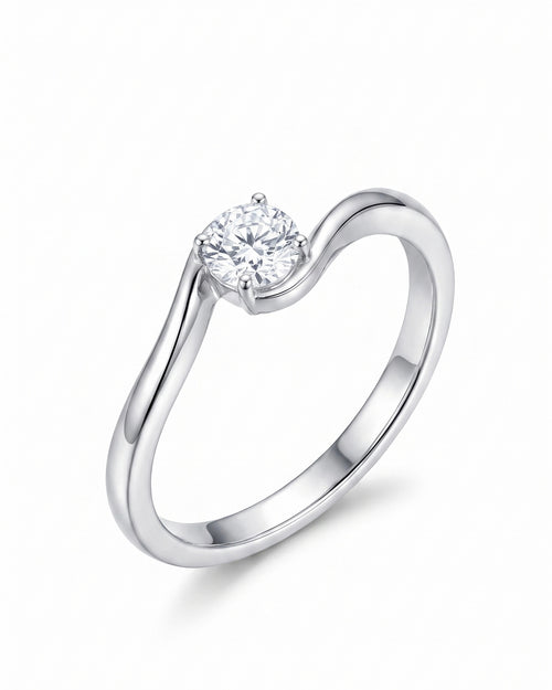 Bypass Solitaire Engagement Ring