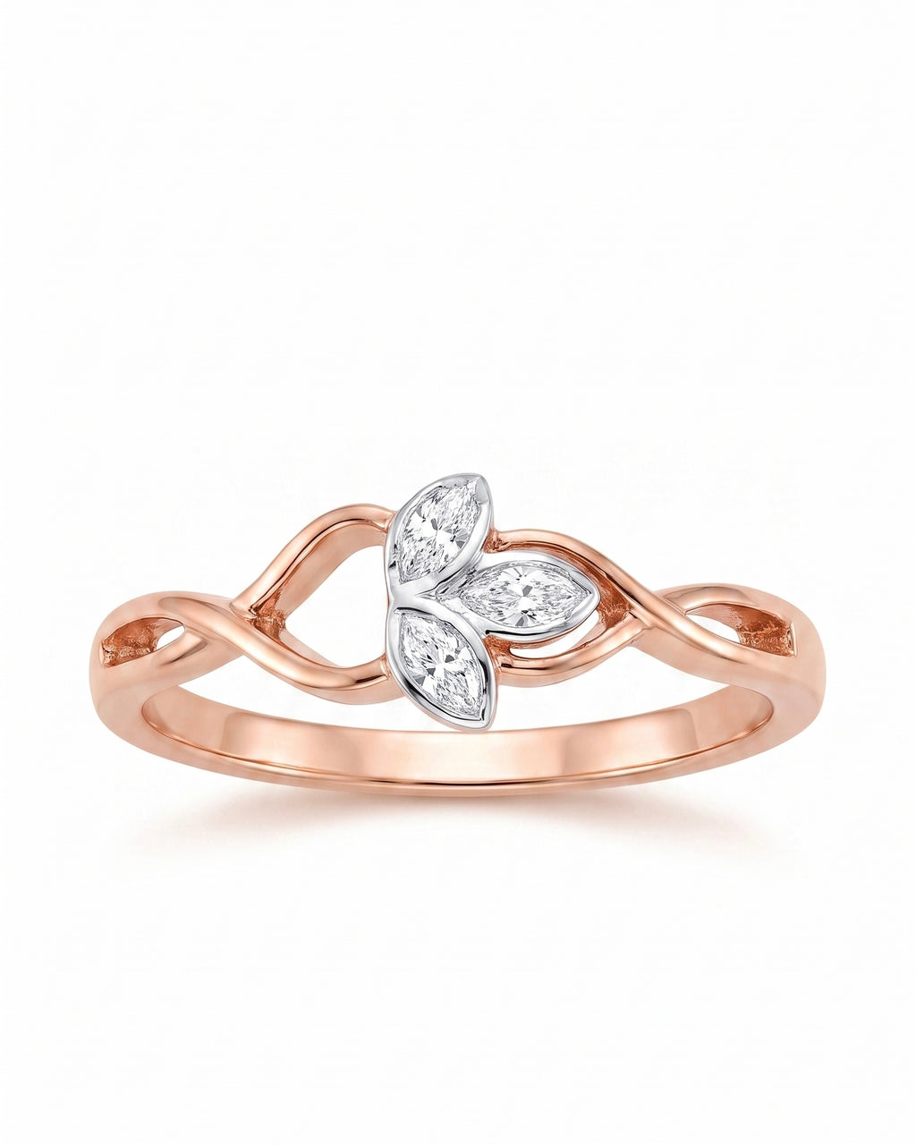 Marquise Petal Twist Ring