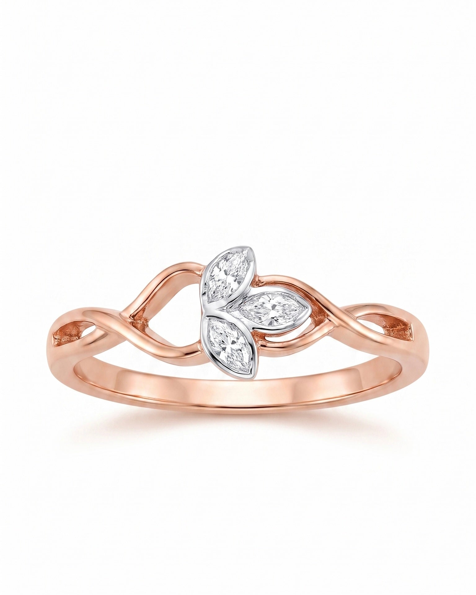 Marquise Petal Twist Ring