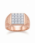 Greek Key Pave Signet Ring