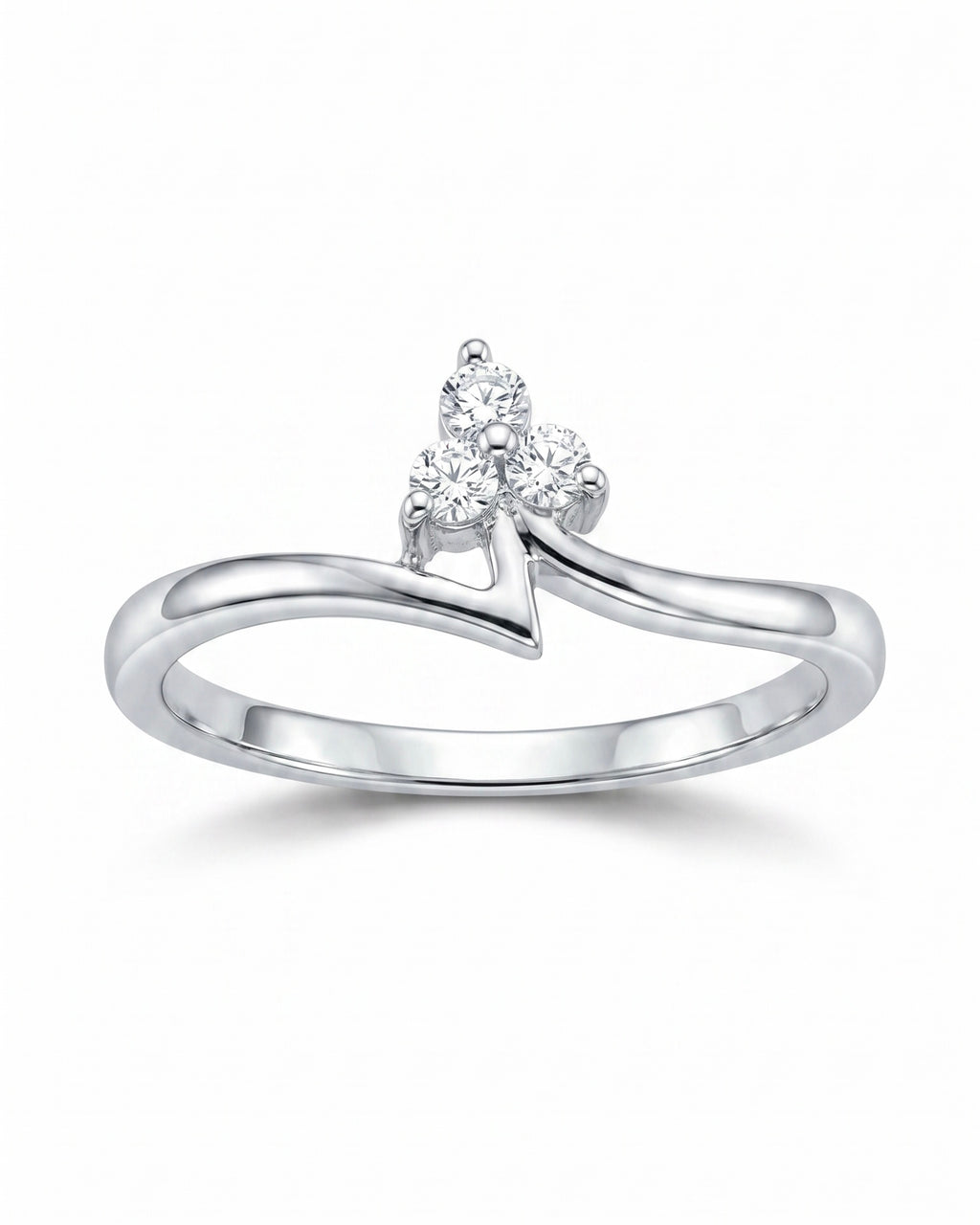 Chevron Trio Cluster Ring