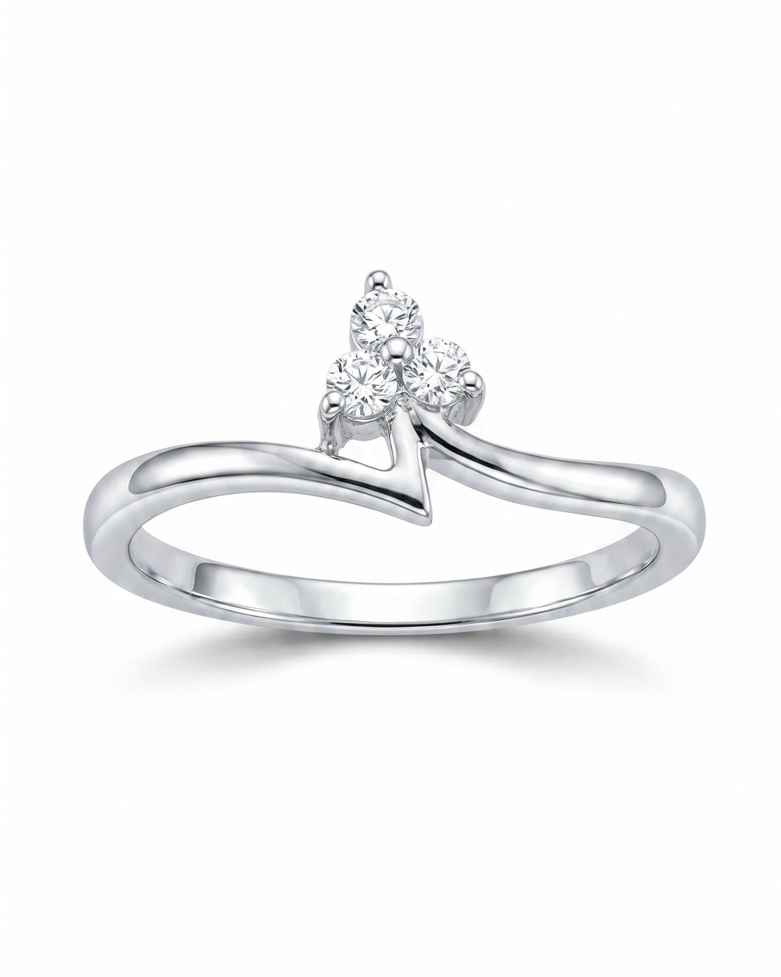 Chevron Trio Cluster Ring