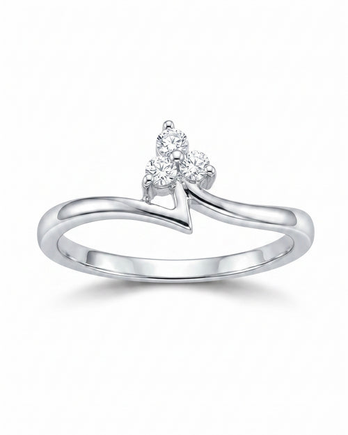 Chevron Trio Cluster Ring
