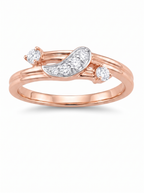 Swirl Five Stone Band Ring
