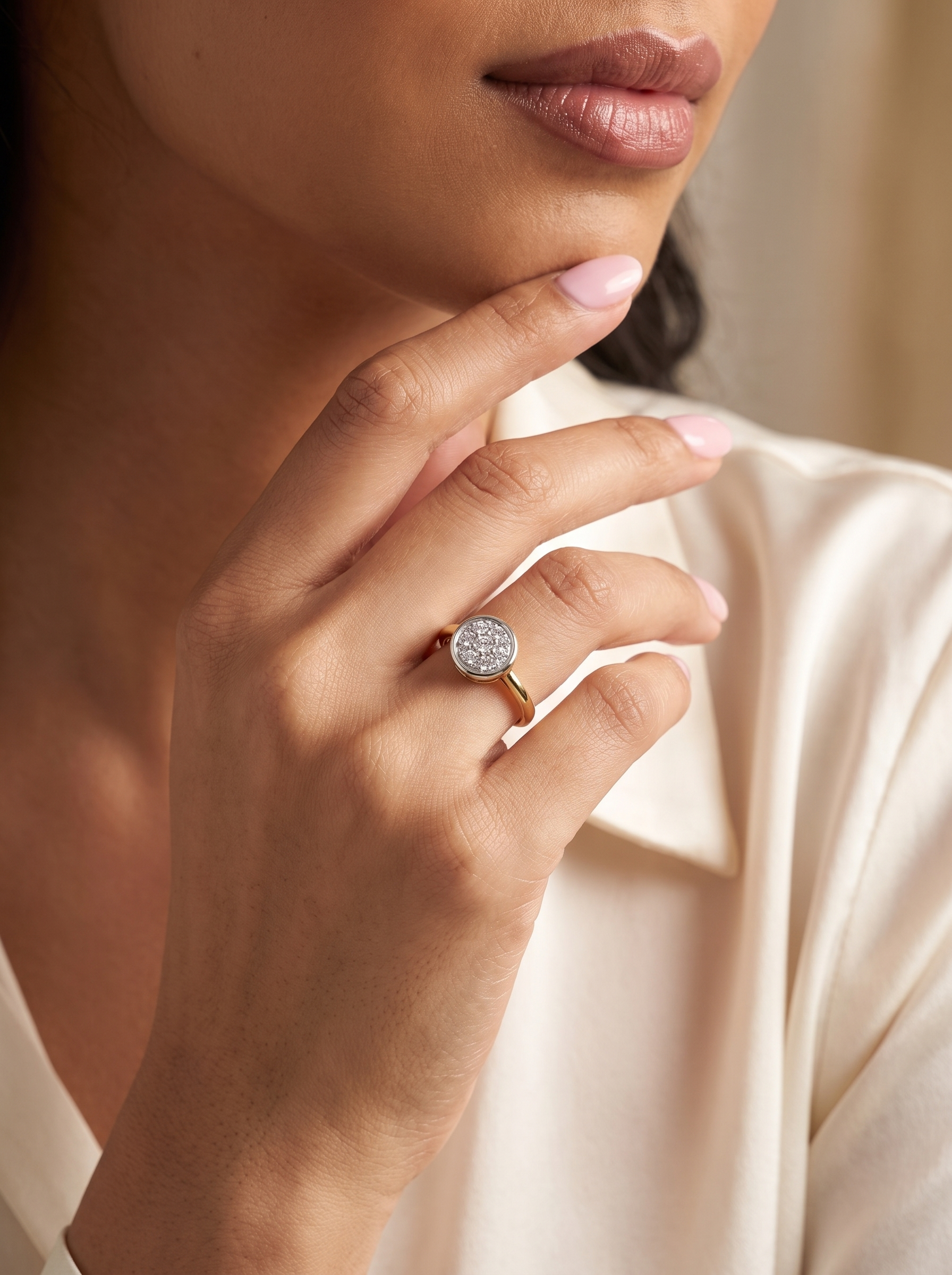 Domed Cluster Disc Ring