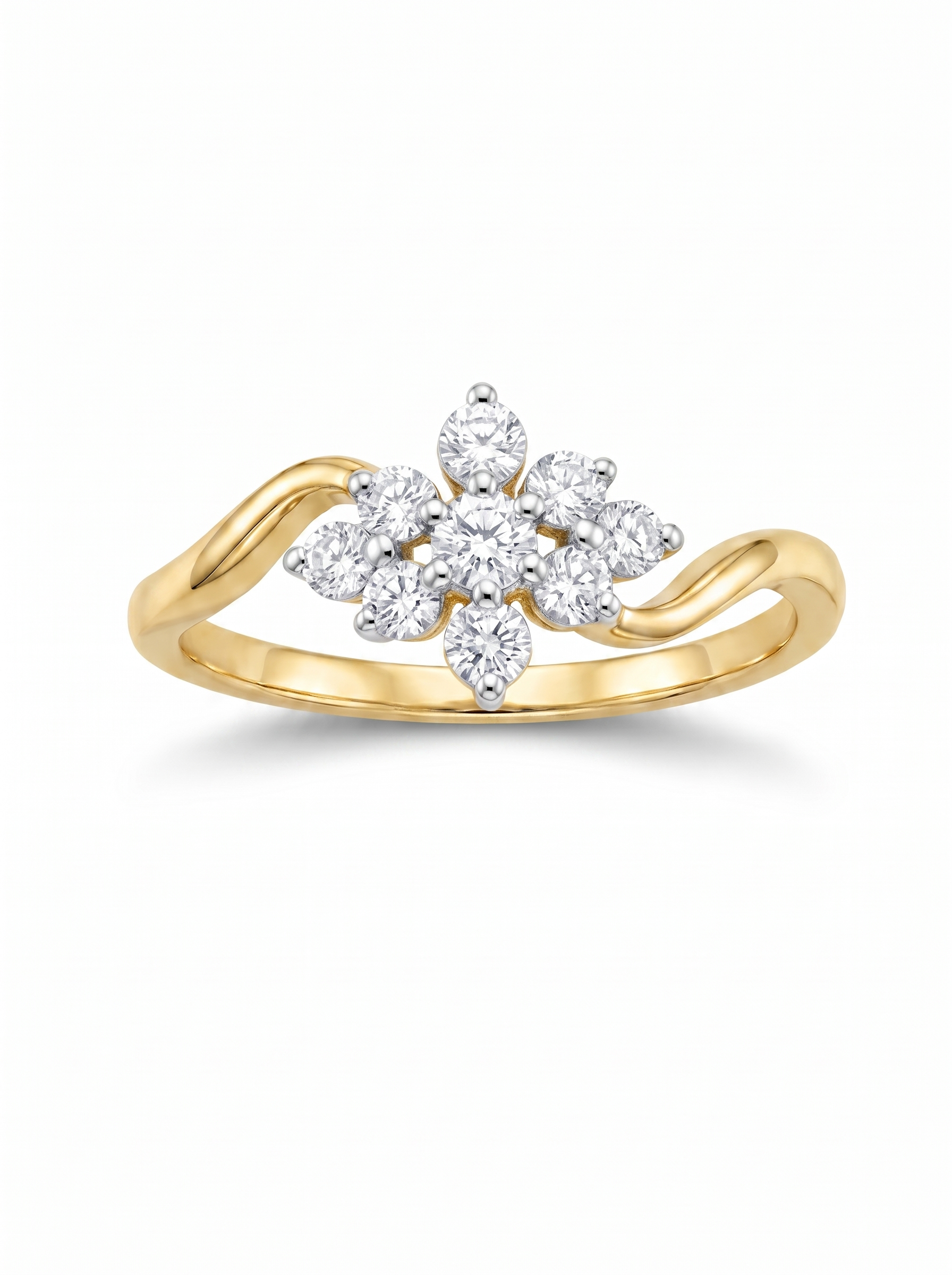 Floral Cluster Bypass Ring