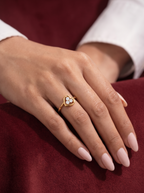 Open Heart Trio Stone Ring