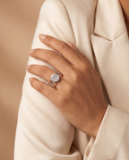 Chain Link Baguette Cluster Ring