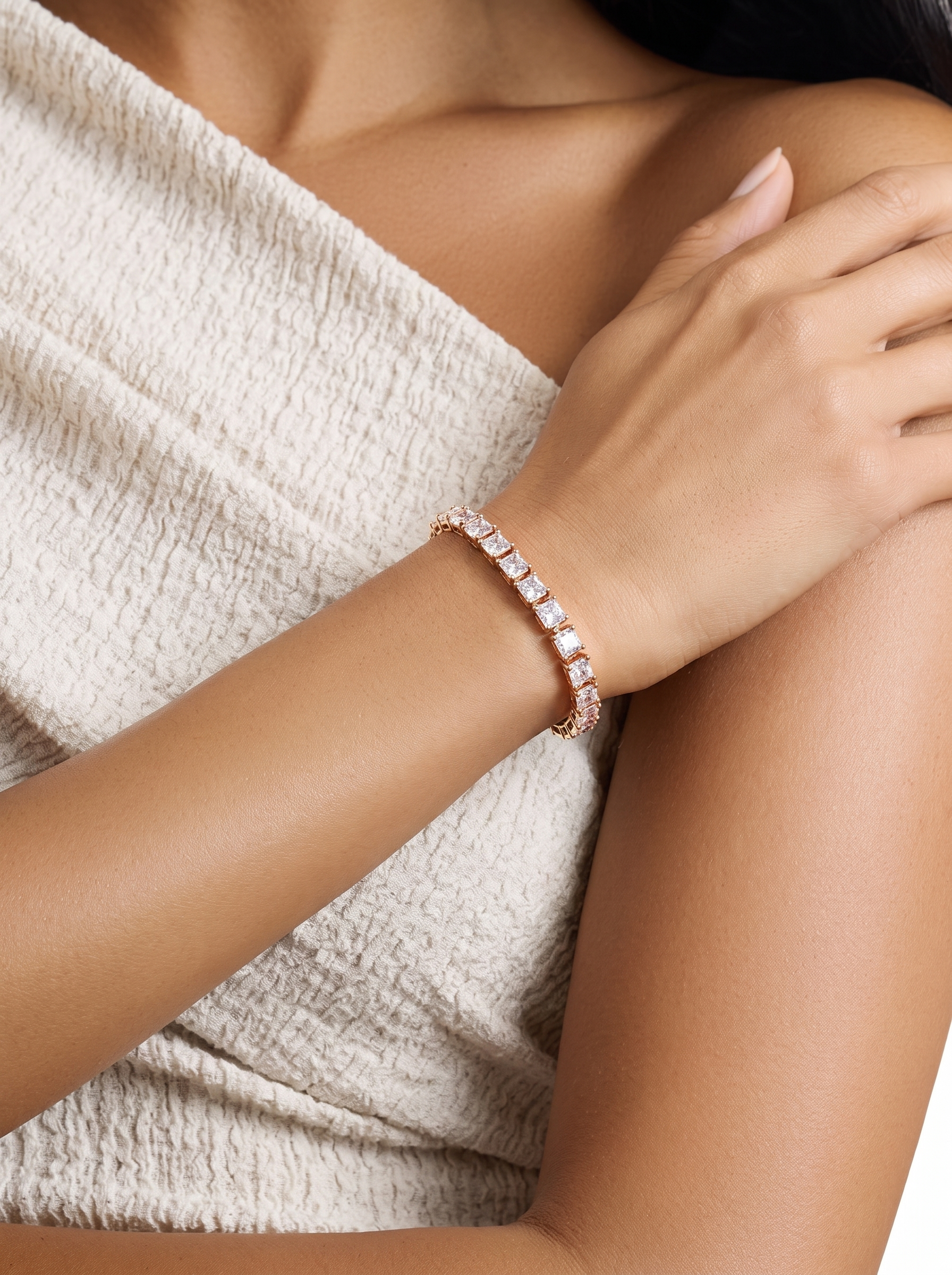 Princess Cut Tennis Bracelet