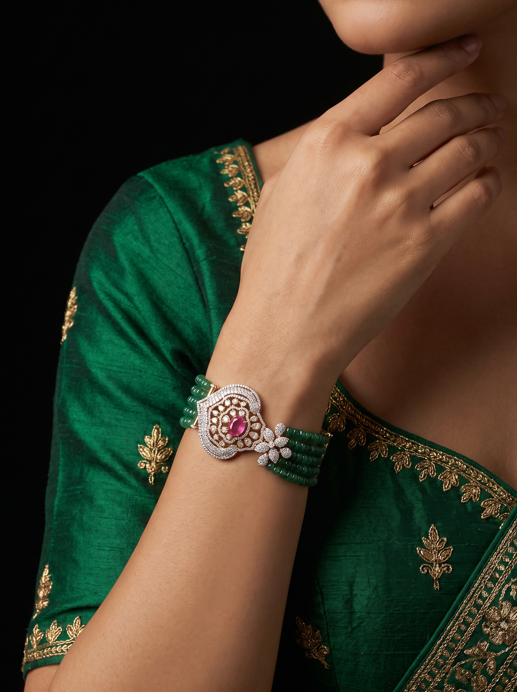 Beaded Medallion Bracelet