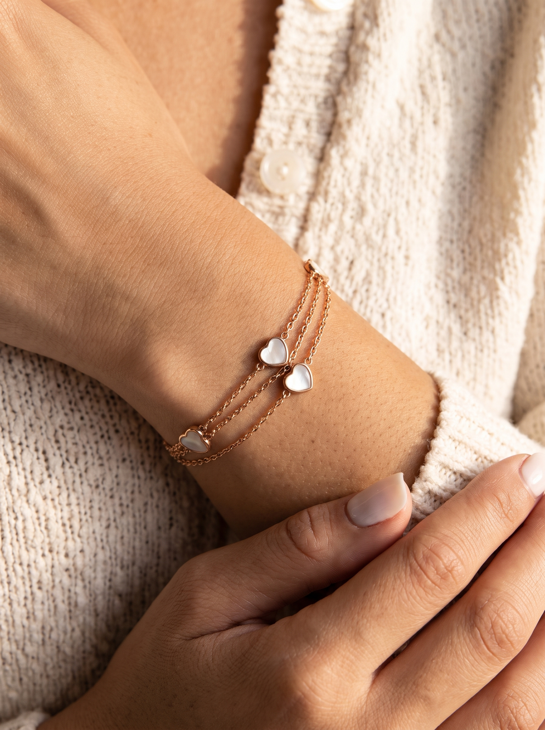 Layered Heart Bracelet