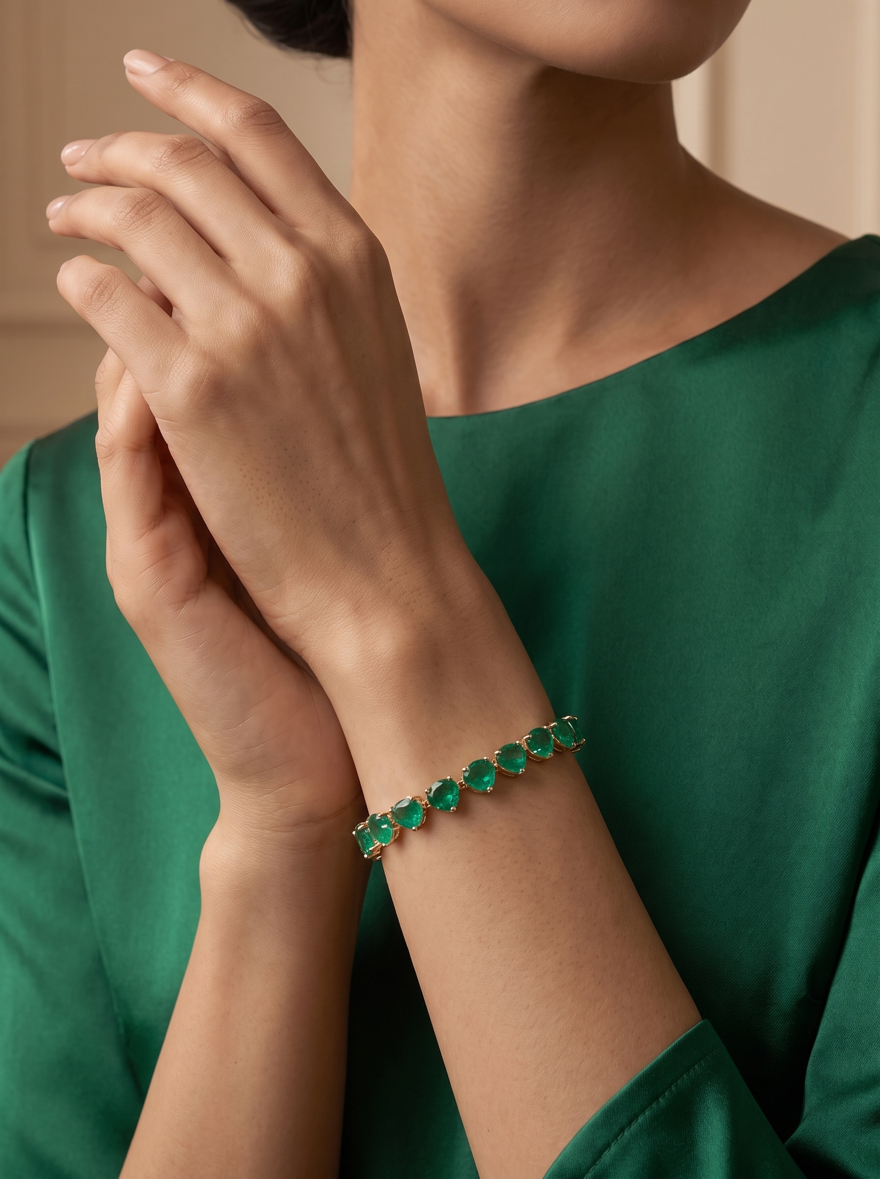 Green Gem Tennis Bracelet